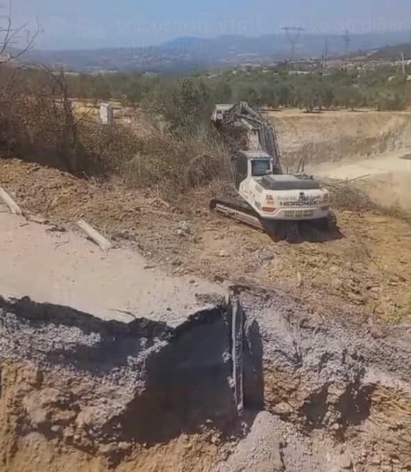Söke–Kuşadası yolundaki göçükte çalışmalar başladı